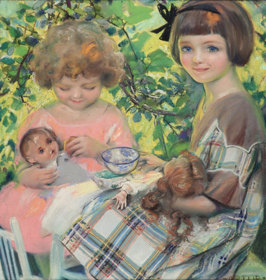 Tea Party (Marjorie, Aileen) – 1917